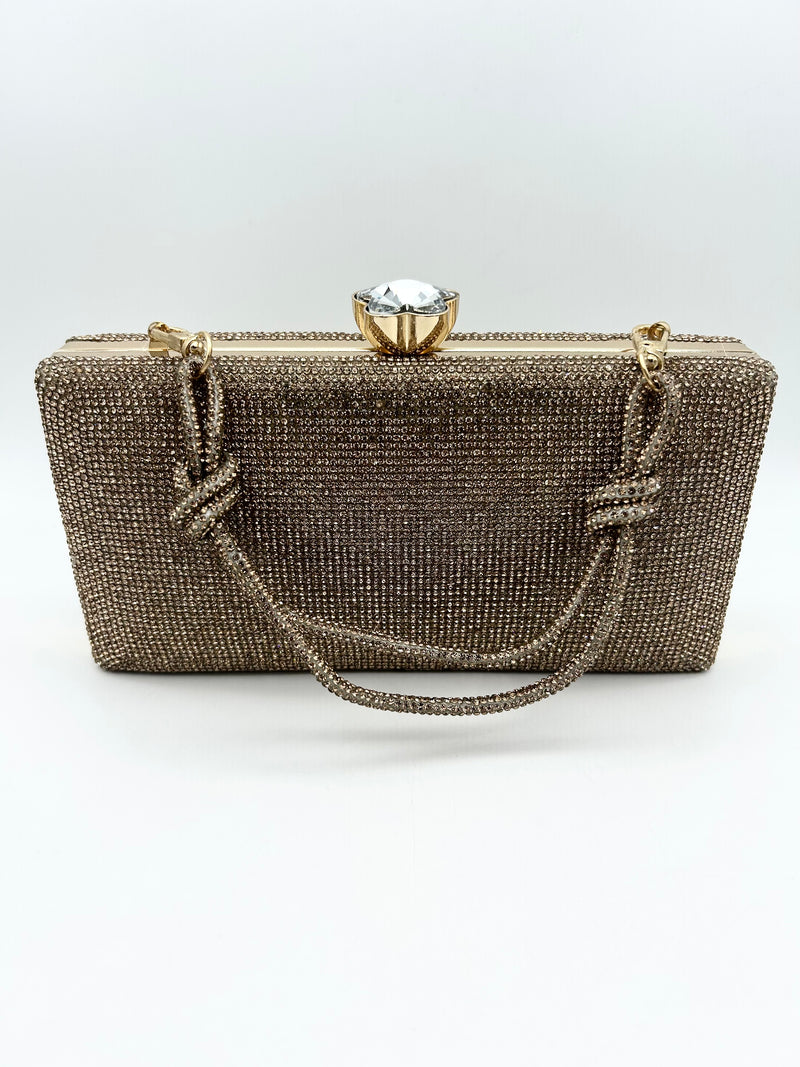 AM704 Gold clutch bag