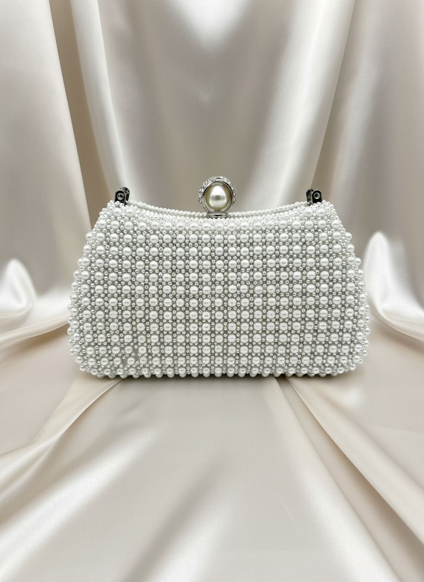 AM706 Silver Clutch bag