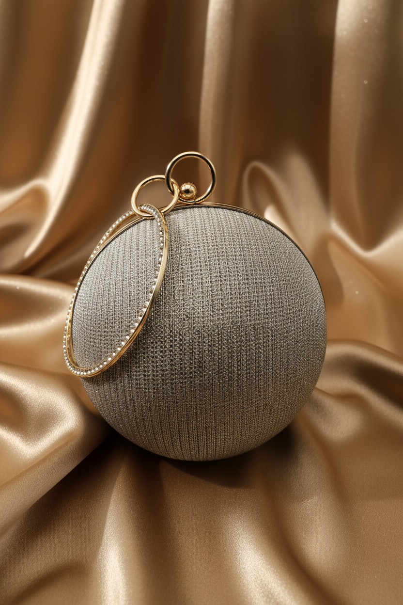 AM707 Gold clutch bag