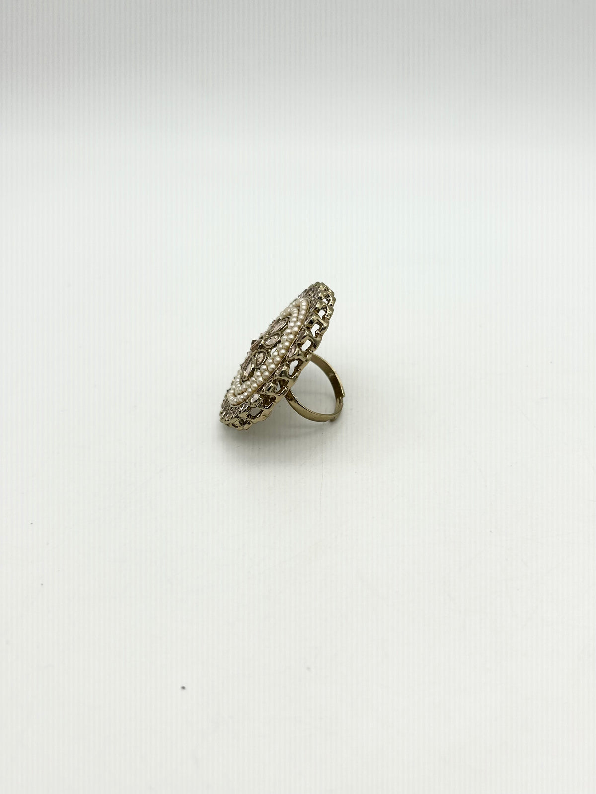 AM800 Adjustable Gold ring polki