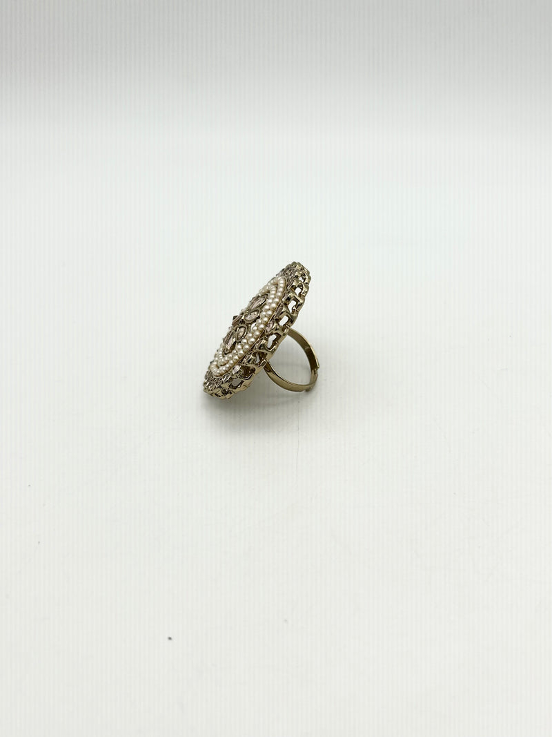 AM800 Adjustable Gold ring polki