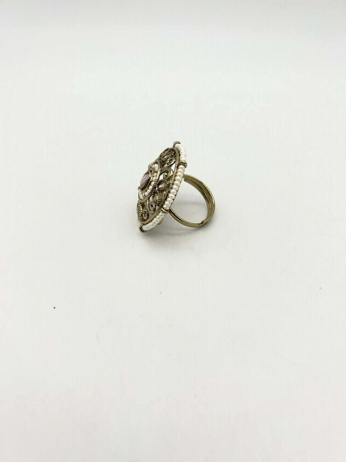 AM802 Gold and Pink adjustable pink ring