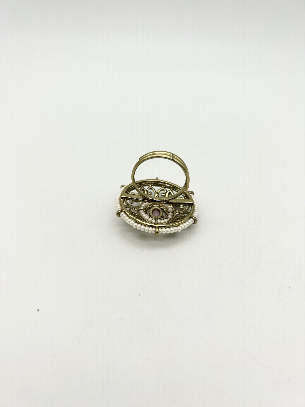 AM802 Gold and Pink adjustable pink ring