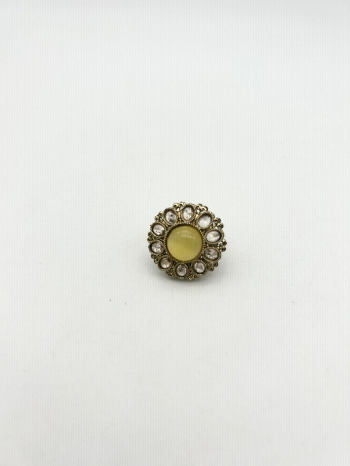 AM808 Gold and Yellow adjust ring polki