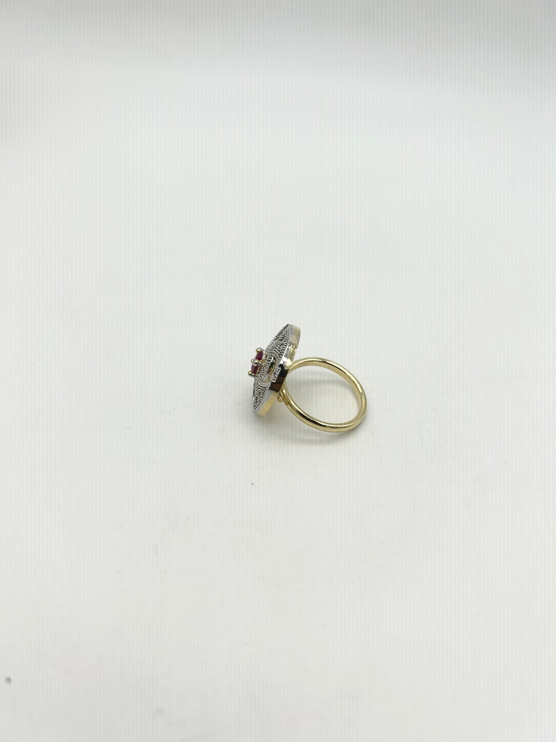 AM810 Silver and Pink adjust ring