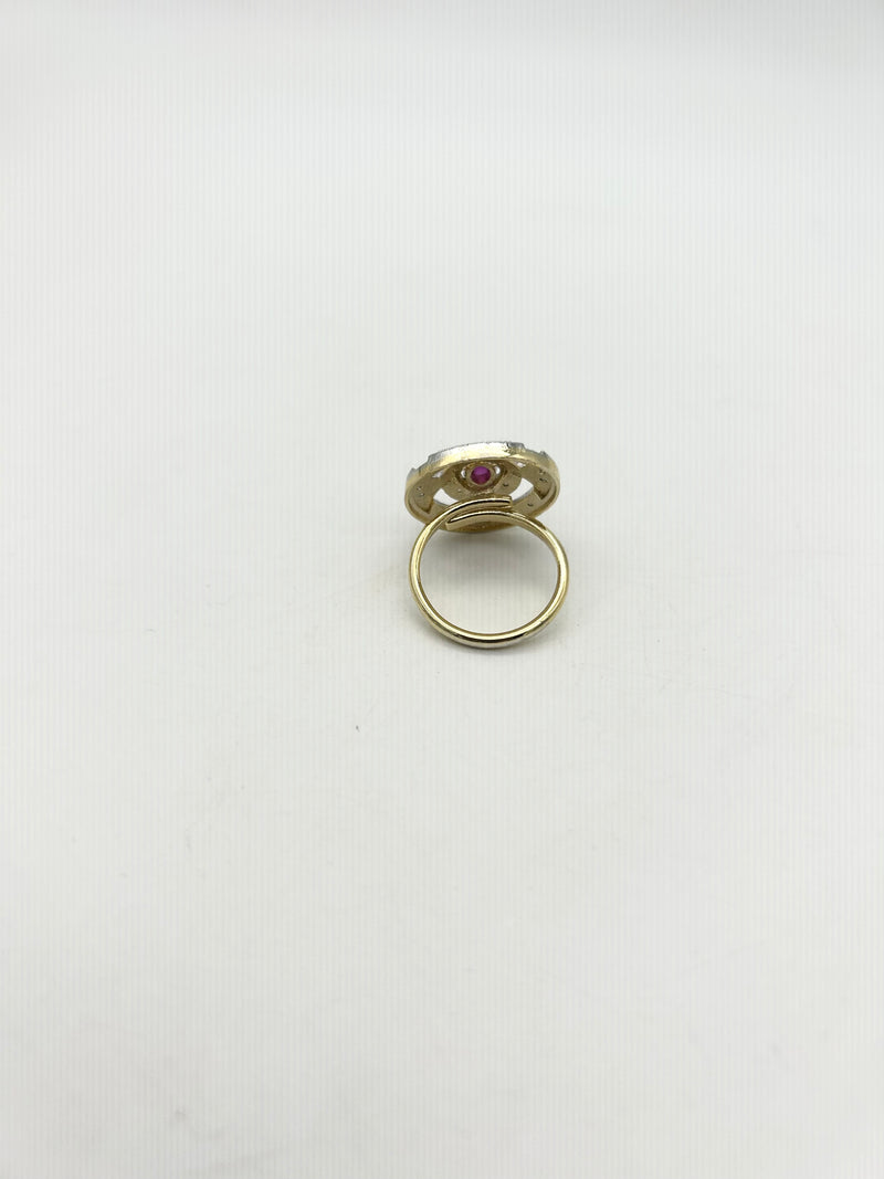 AM810 Silver and Pink adjust ring