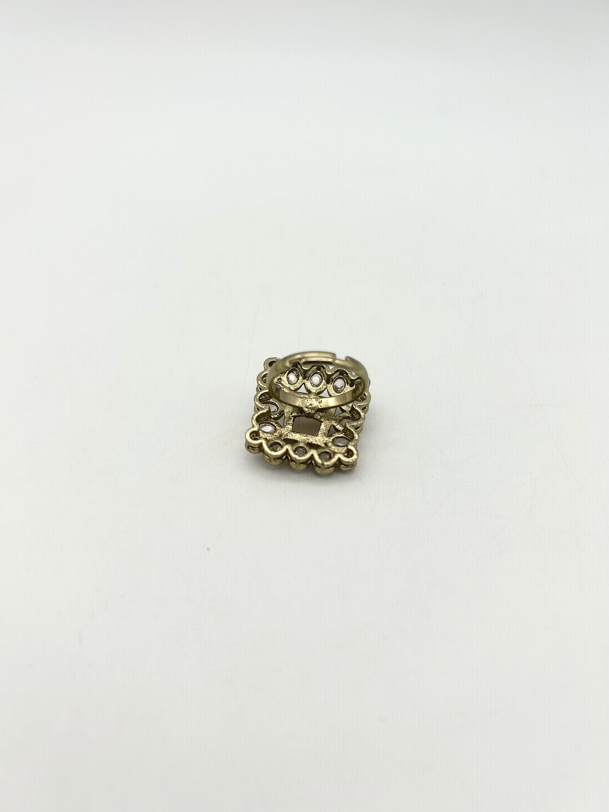 AM809 Gold adjustable polki ring