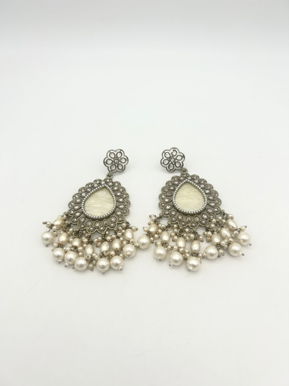 AM021 Gold earrings polki