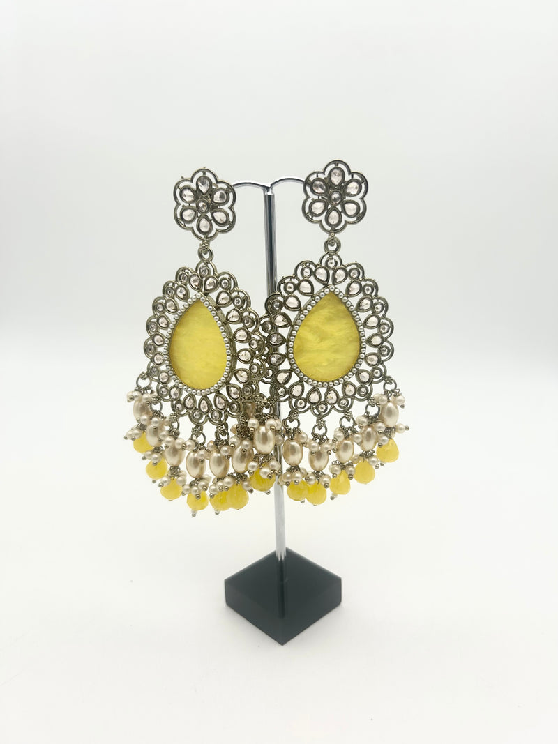 AM021 Gold and Yellow Earings polki