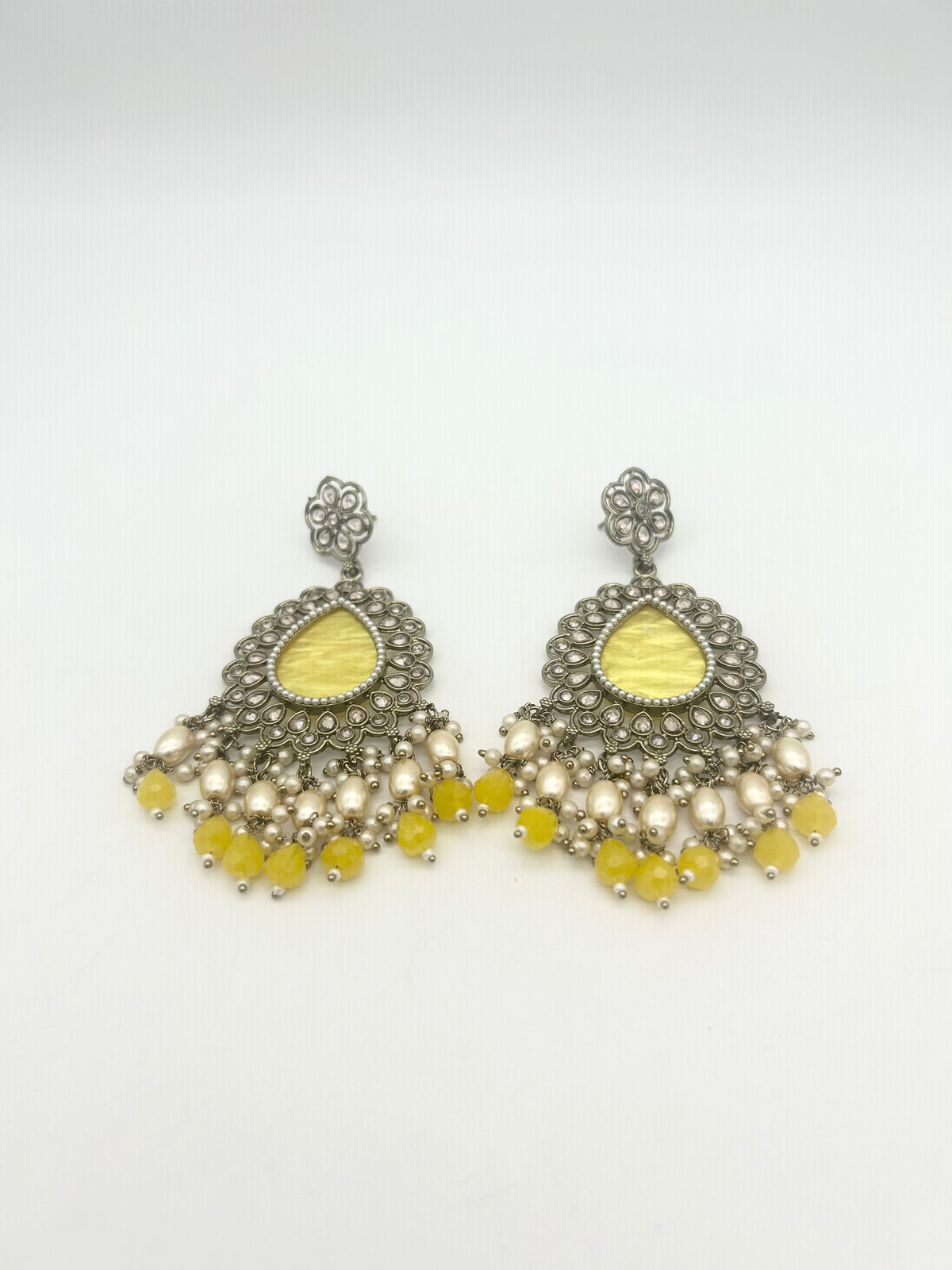 AM021 Gold and Yellow Earings polki