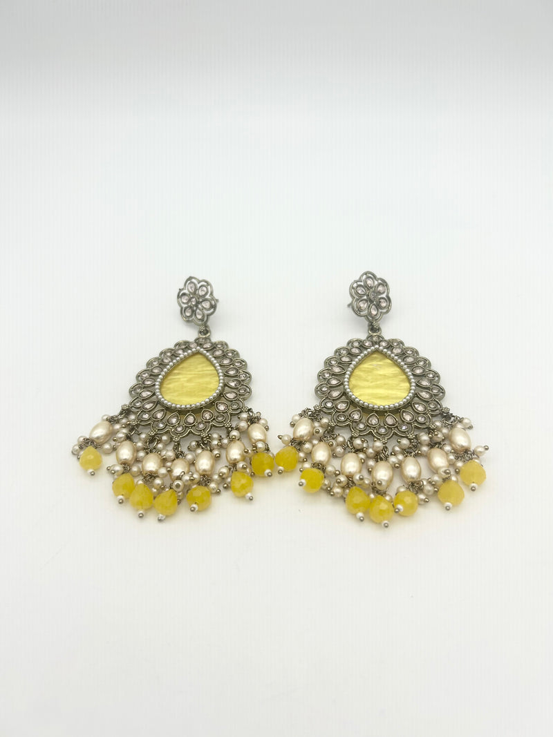 AM021 Gold and Yellow Earings polki