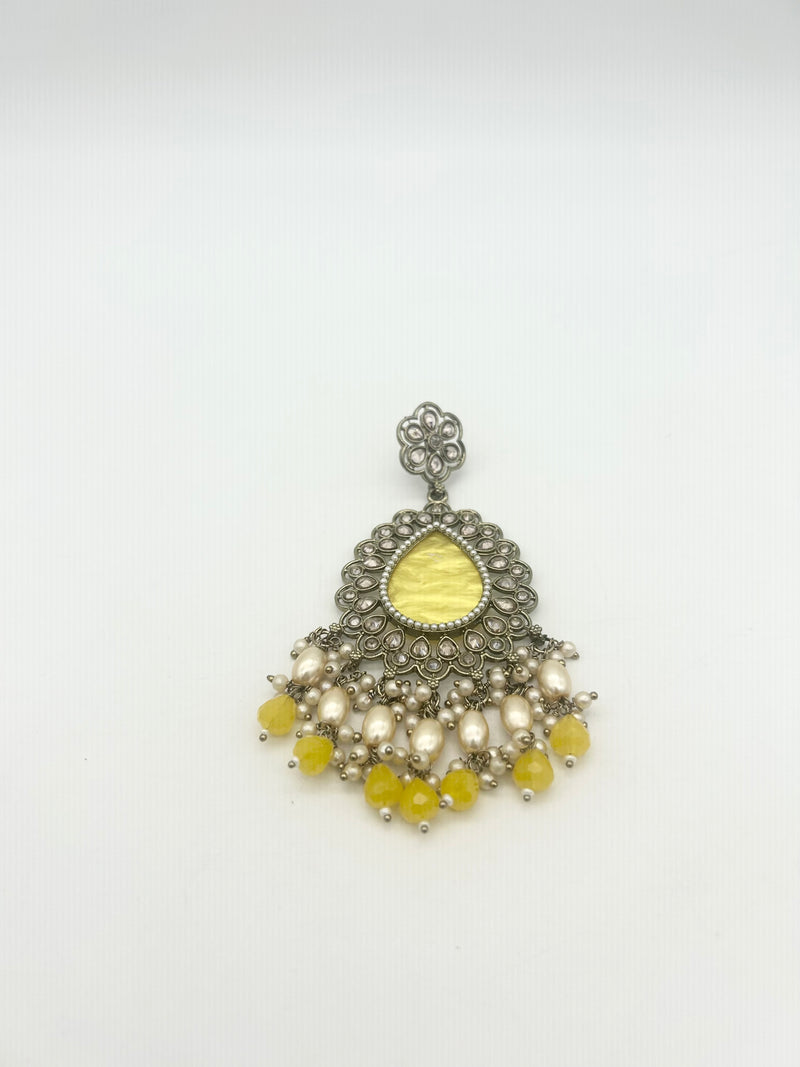 AM021 Gold and Yellow Earings polki