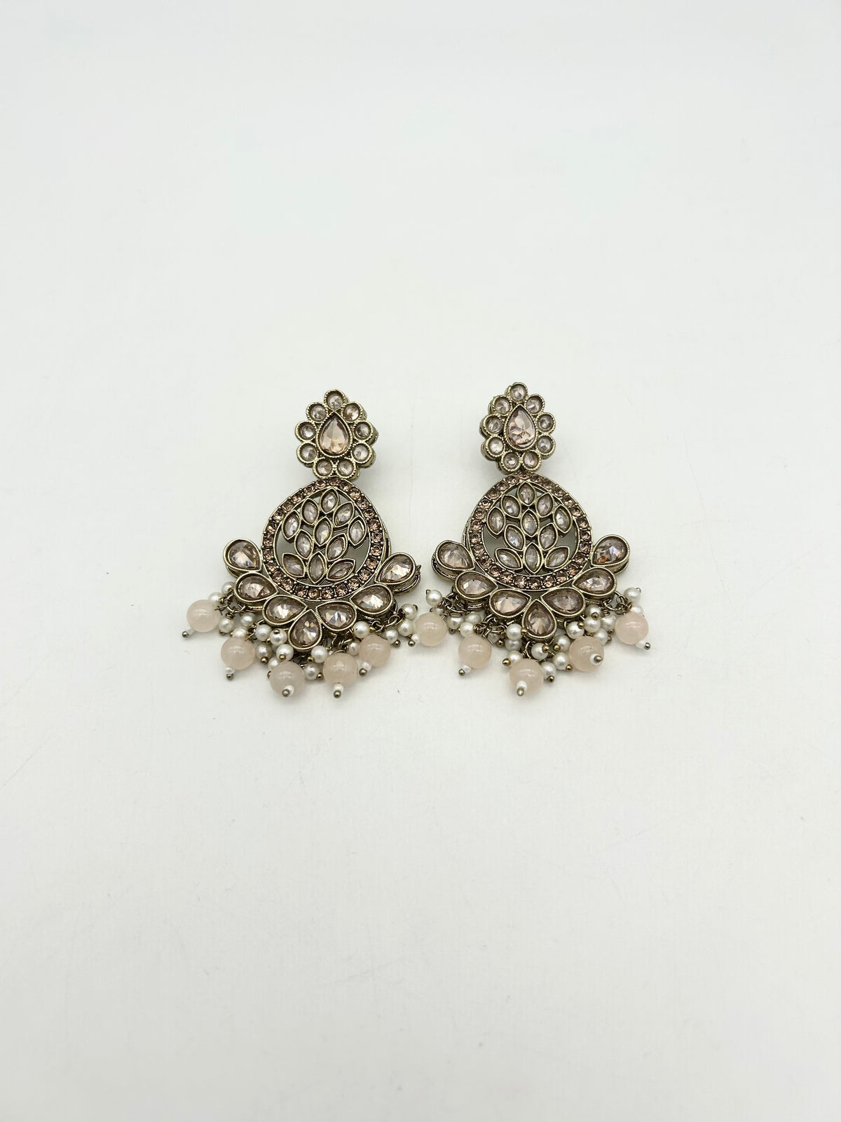 AM025 Gold and Peach Earrings polki