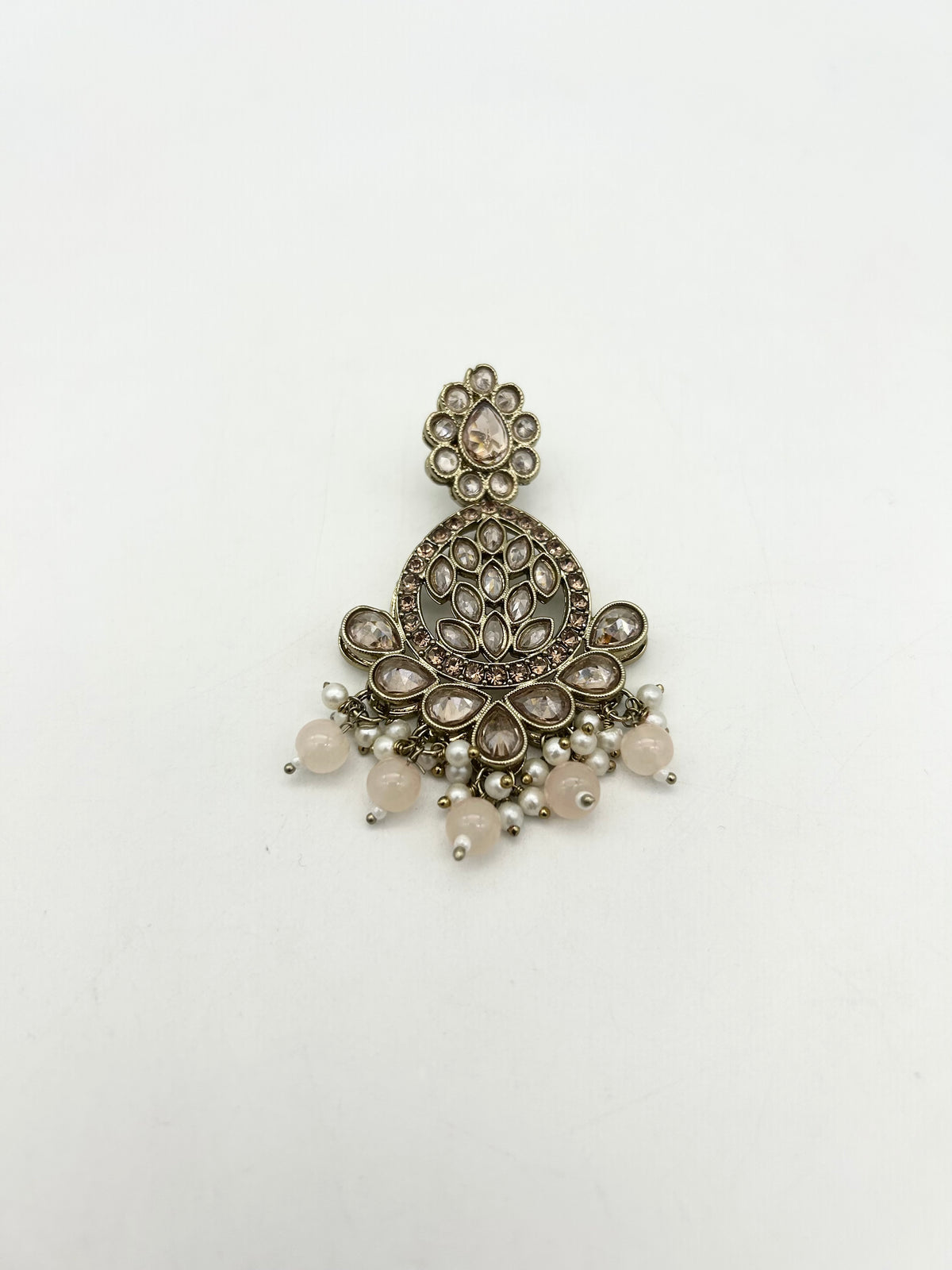 AM025 Gold and Peach Earrings polki