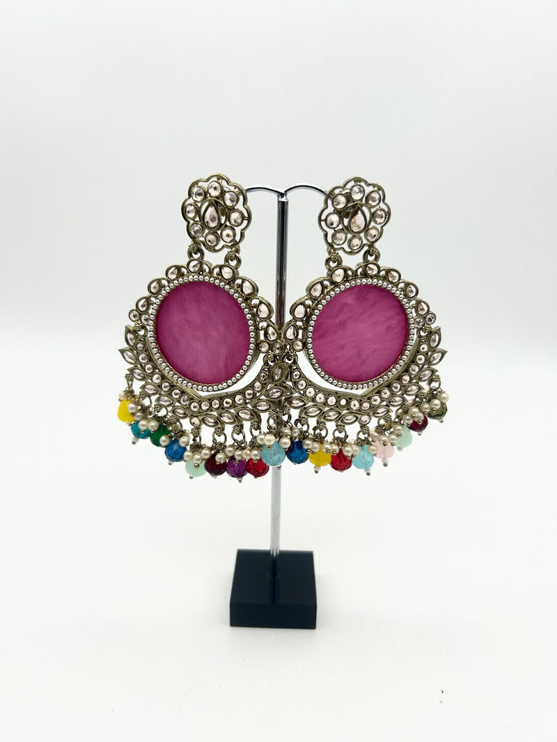 AM023 Gold and Multicolour earrings