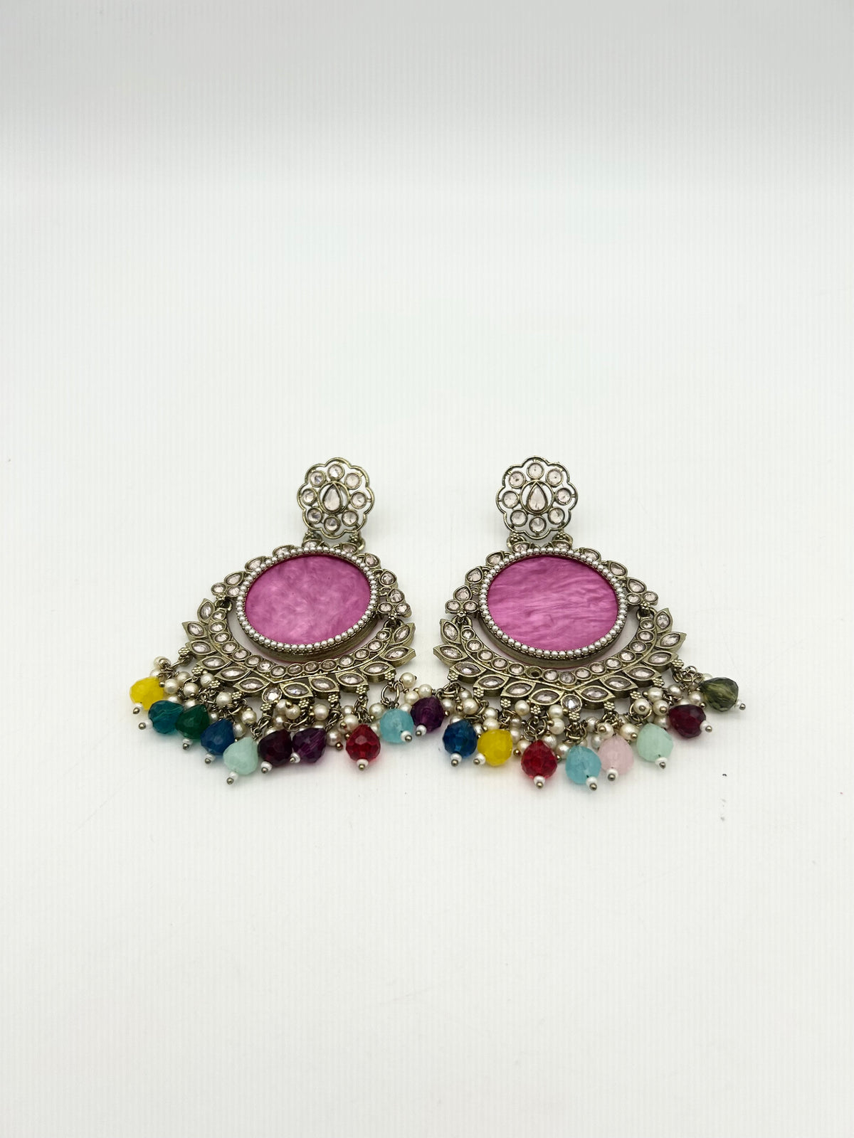 AM023 Gold and Multicolour earrings