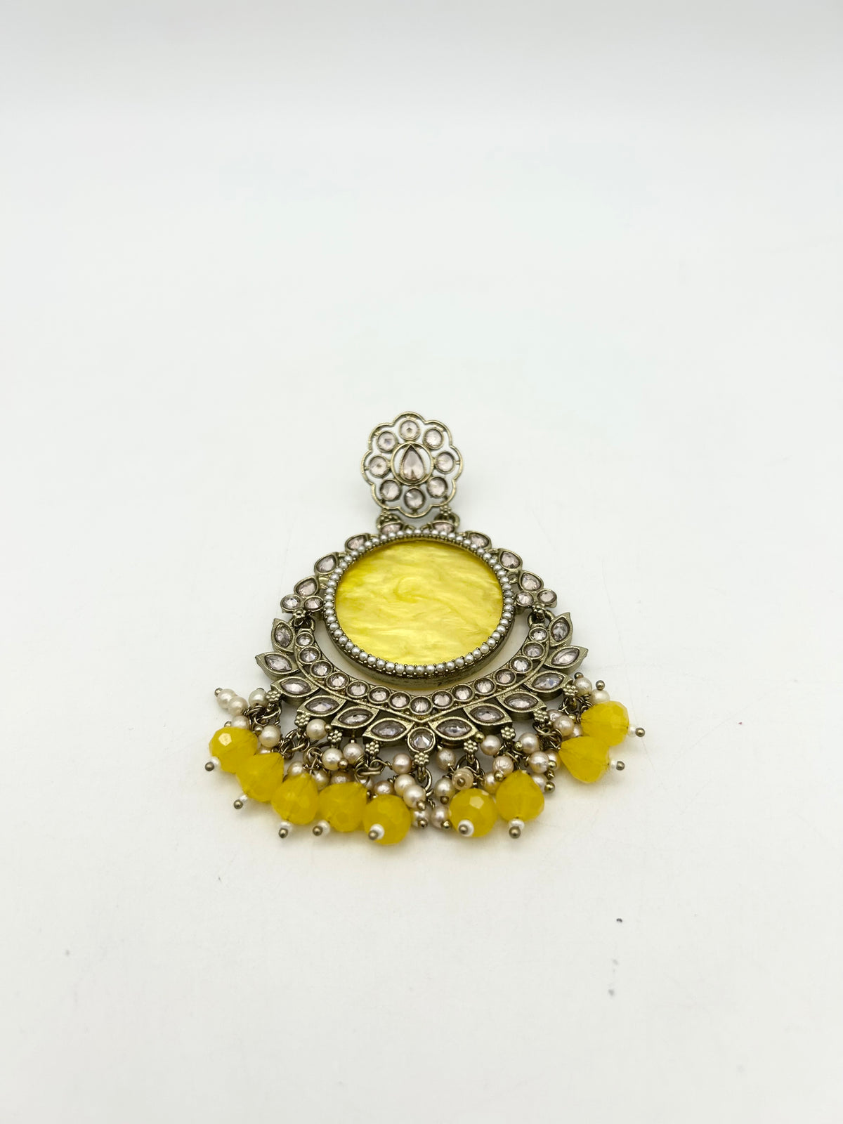 AM023 Gold and Yellow Earrings polki