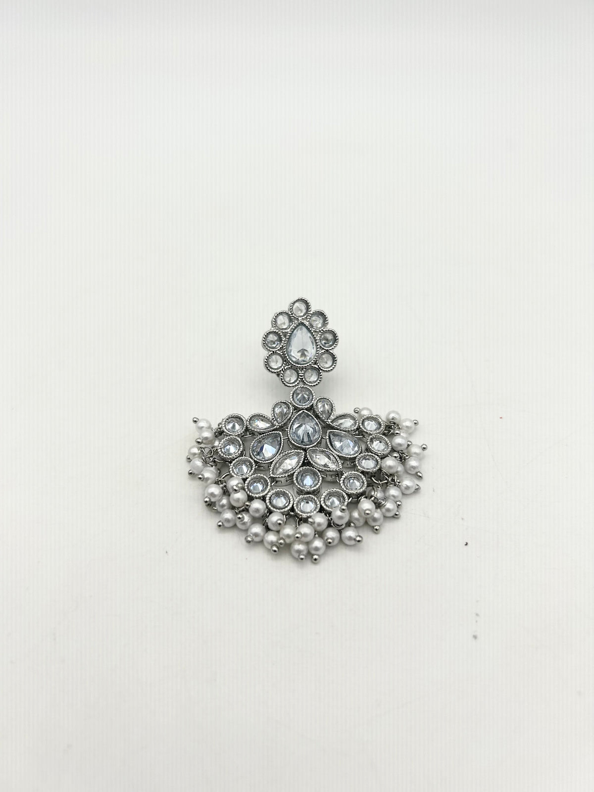 AM003 Silver earrings polki