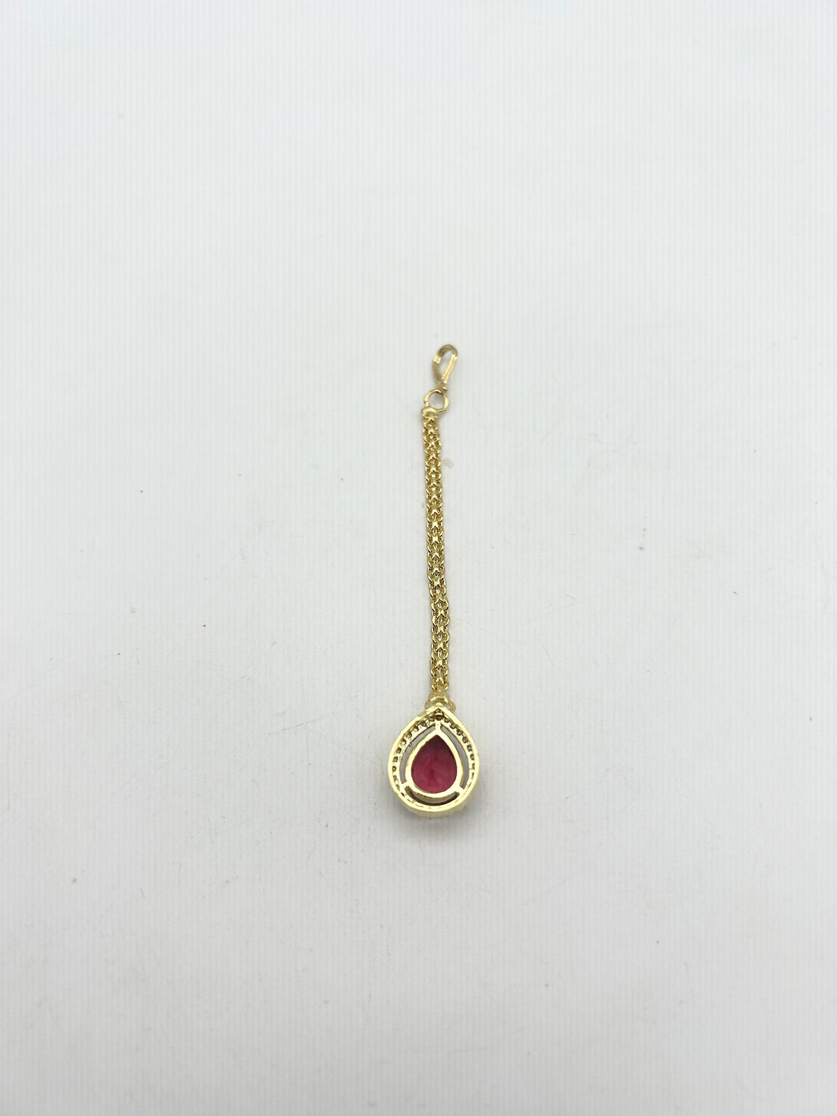 AM666 Gold and Red tikka American diamond