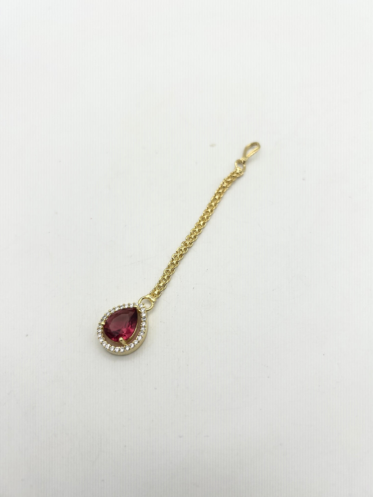 AM666 Gold and Red tikka American diamond