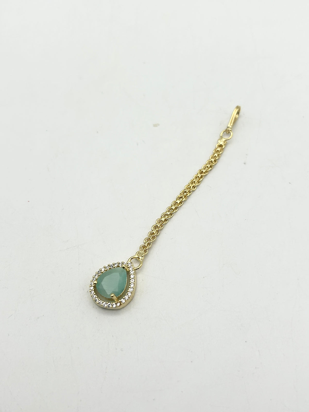 AM666 Gold and Mint tikka American Diamond