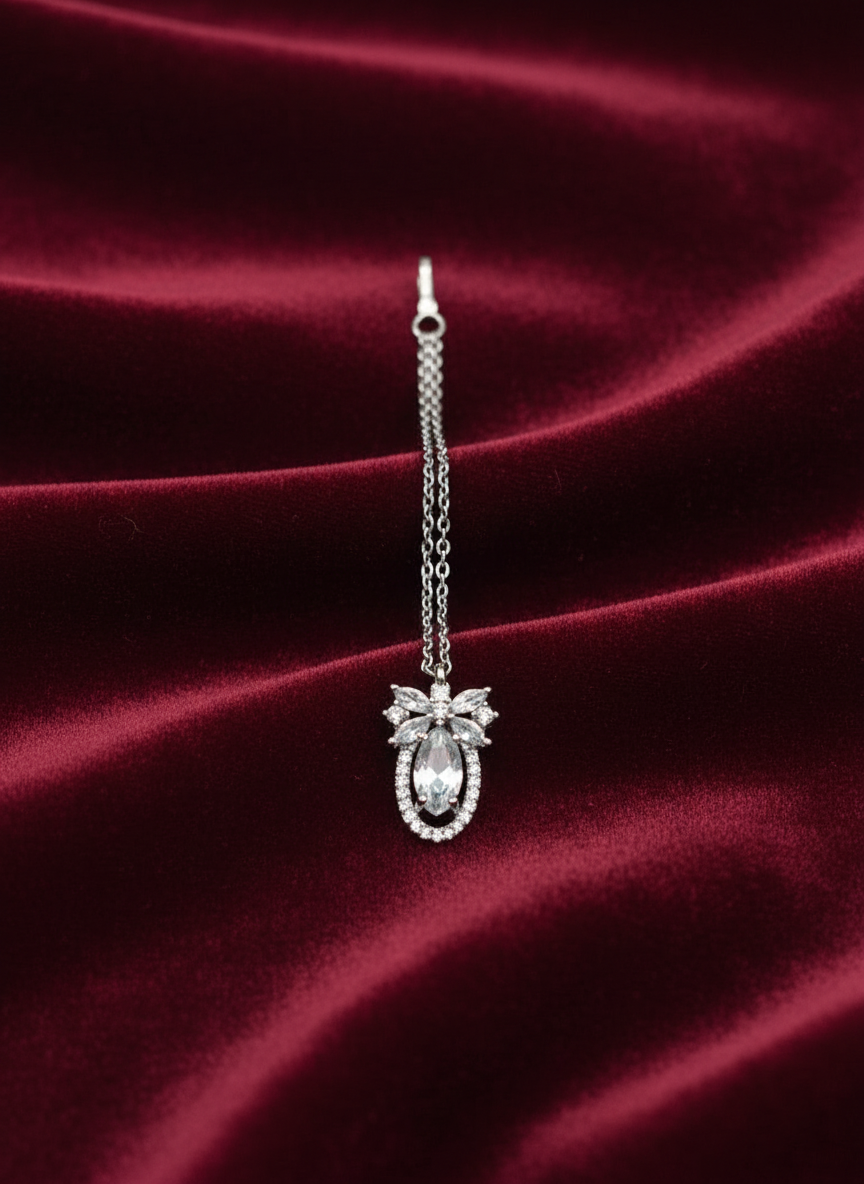 AM667 Silver tikka American diamond