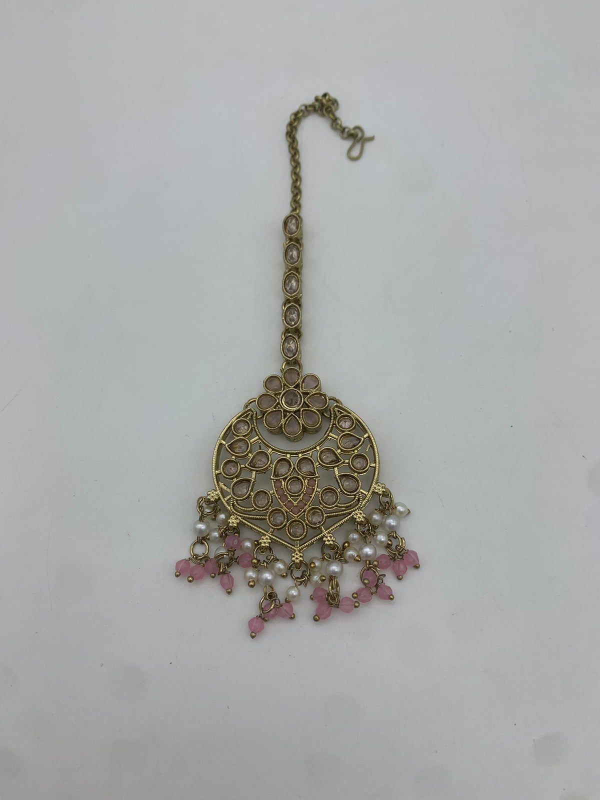 Pastel pink and gold necklace set