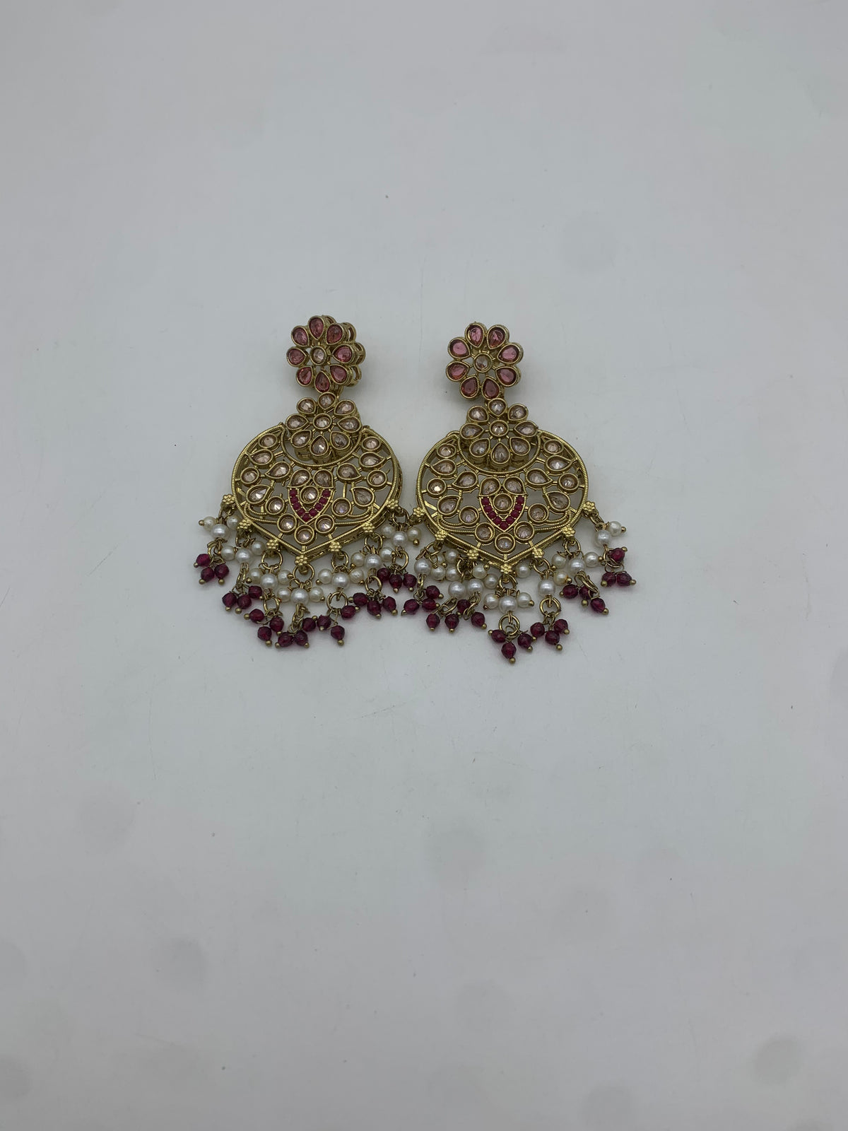 Gold and plum necklace set