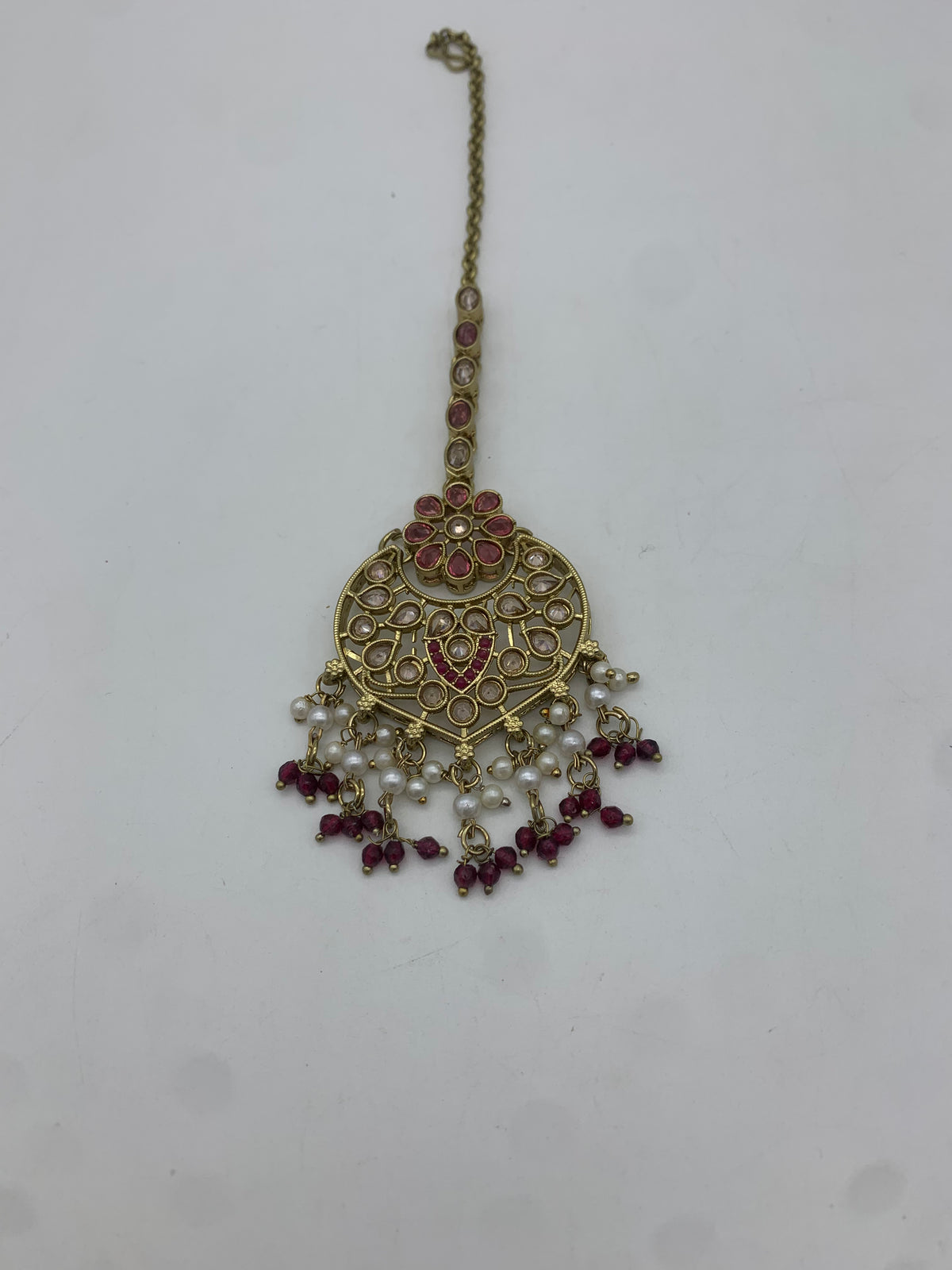 Gold and plum necklace set