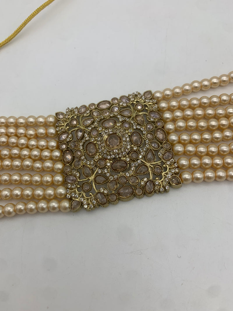 Rose gold choker set