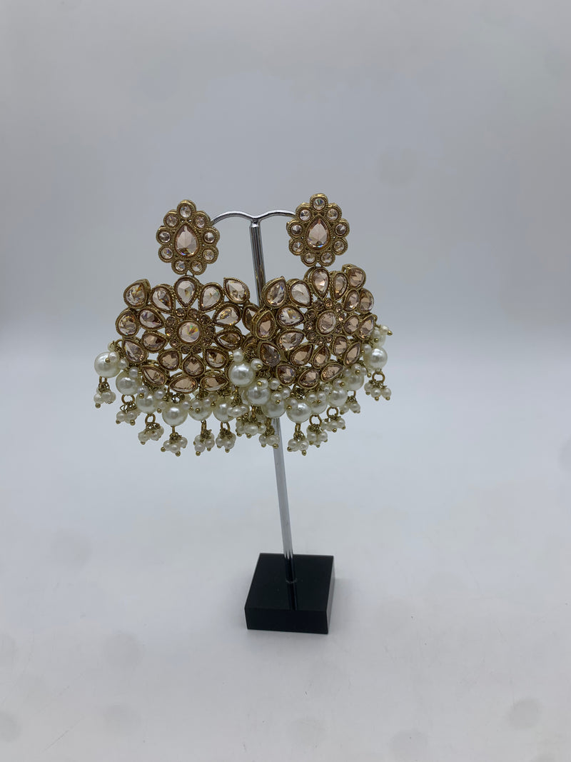 Gold polki earrings