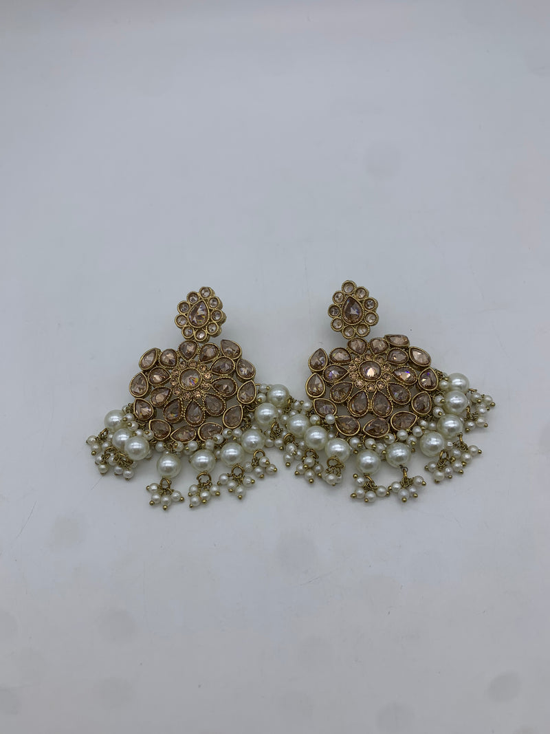 Gold polki earrings