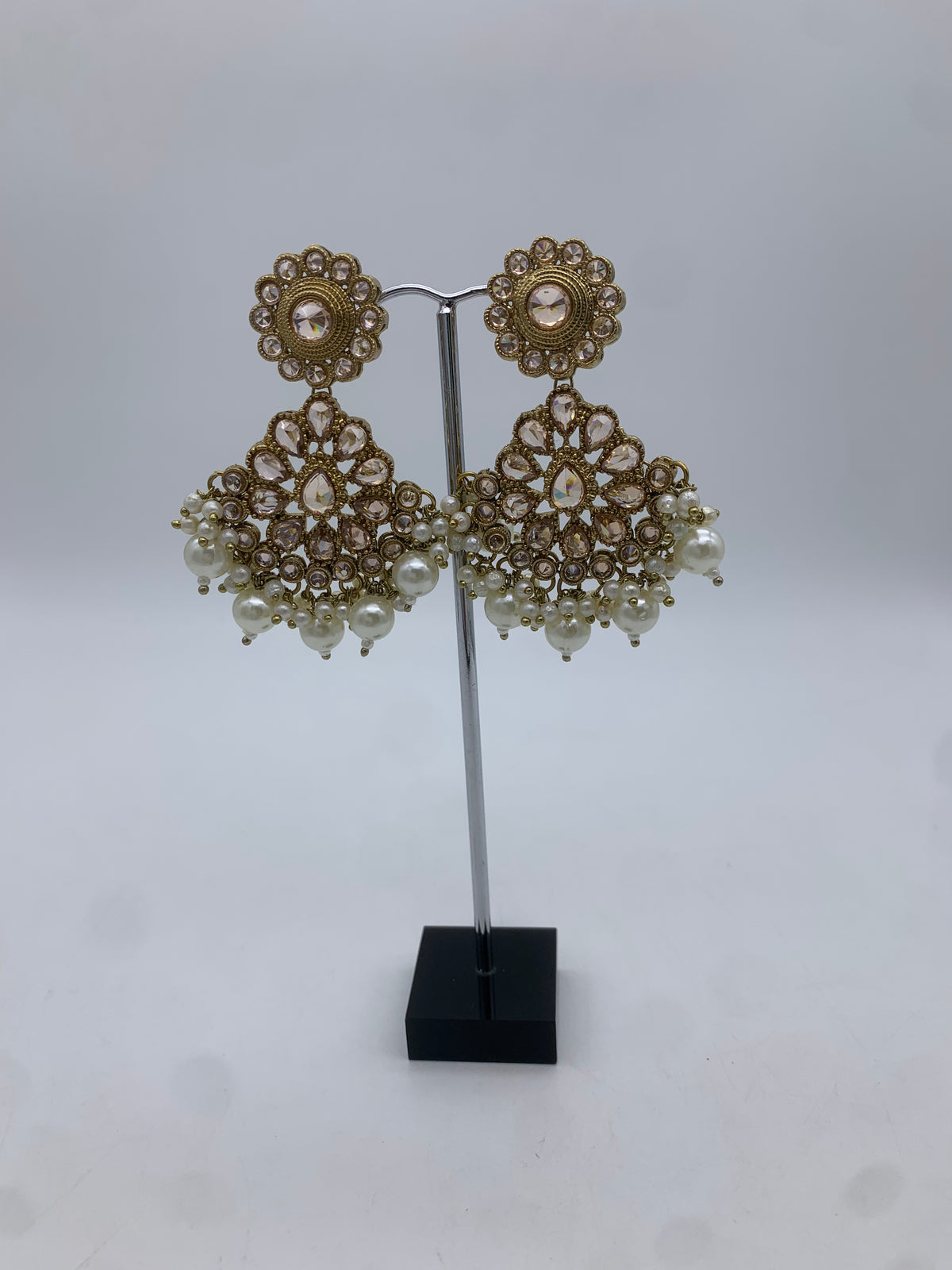 Gold polki earrings