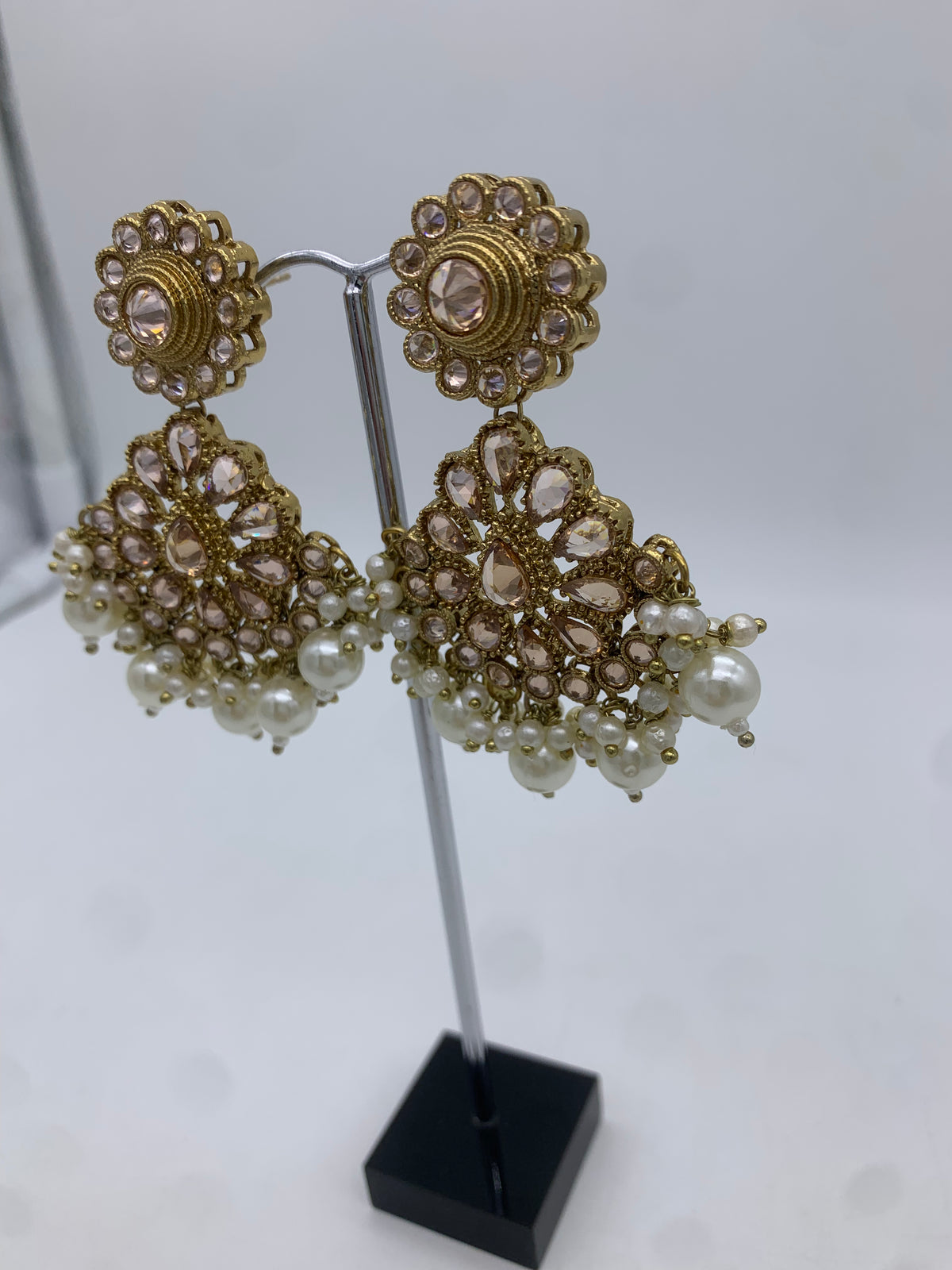 Gold polki earrings
