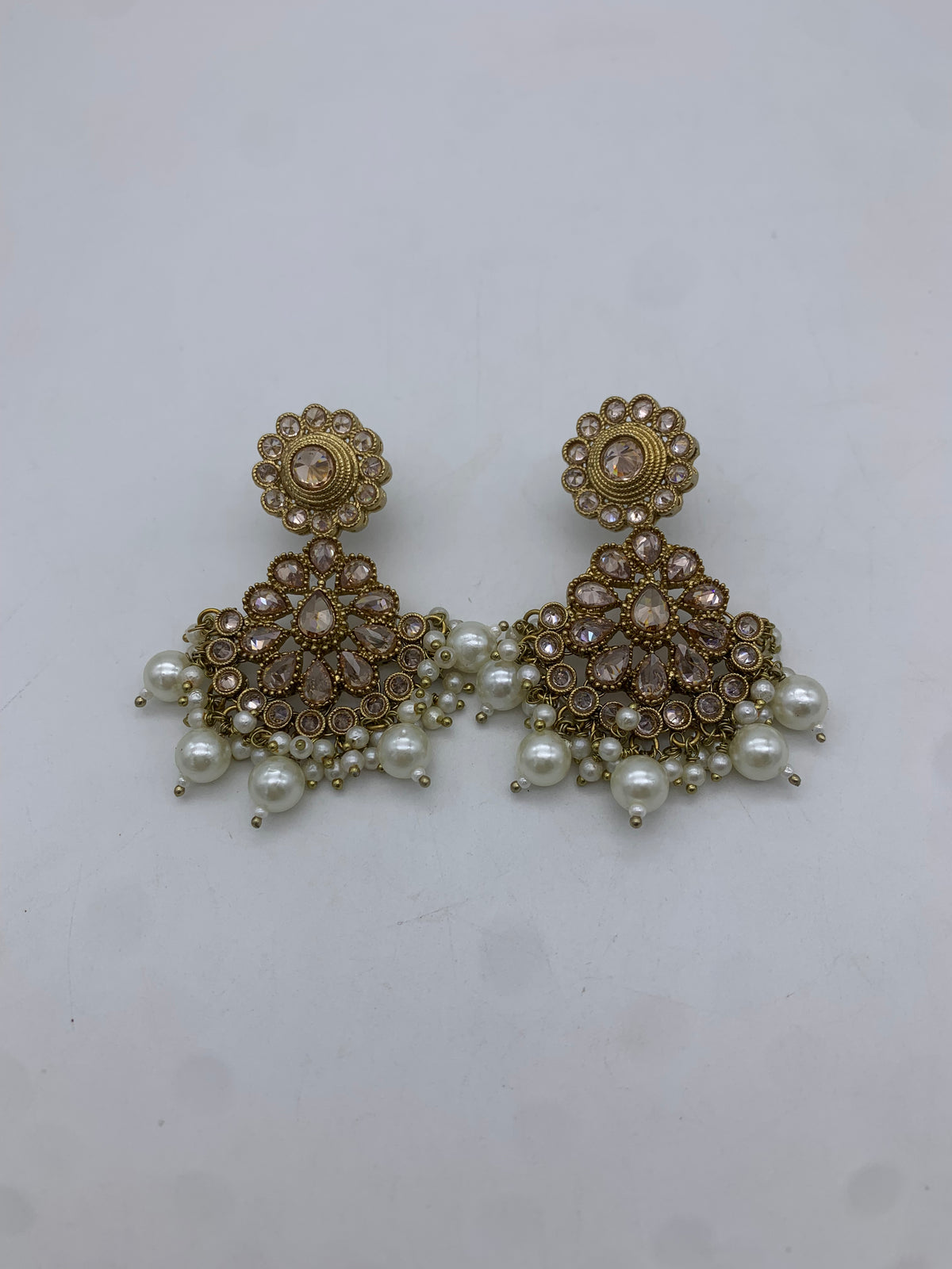 Gold polki earrings