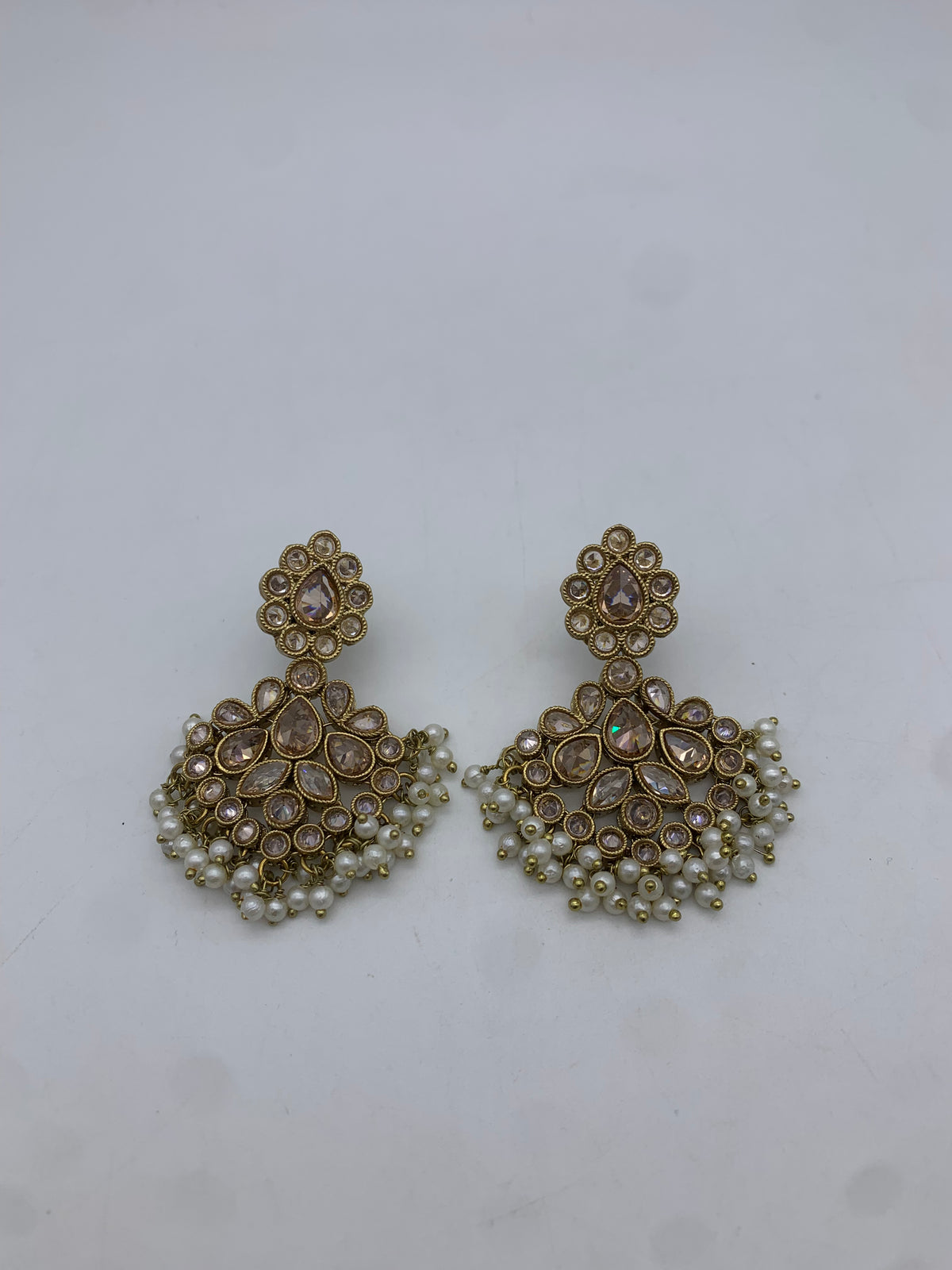 Gold polki earrings