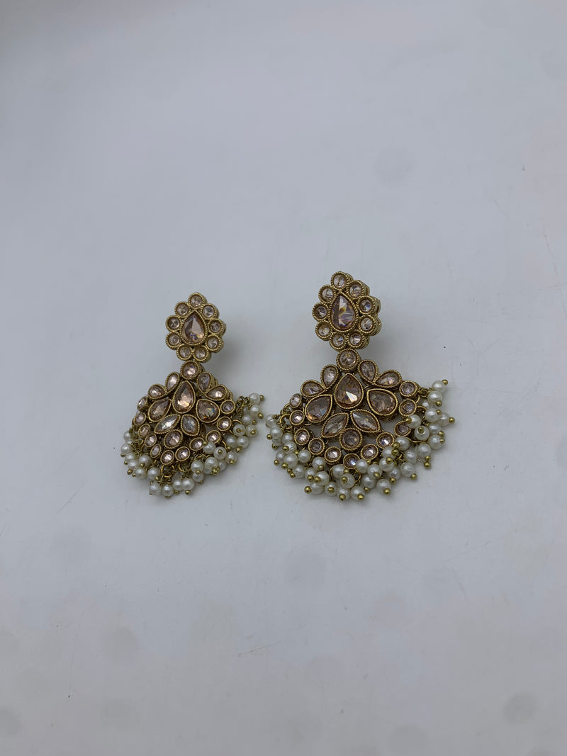 Gold polki earrings