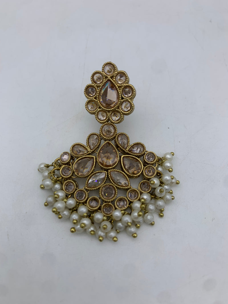 Gold polki earrings