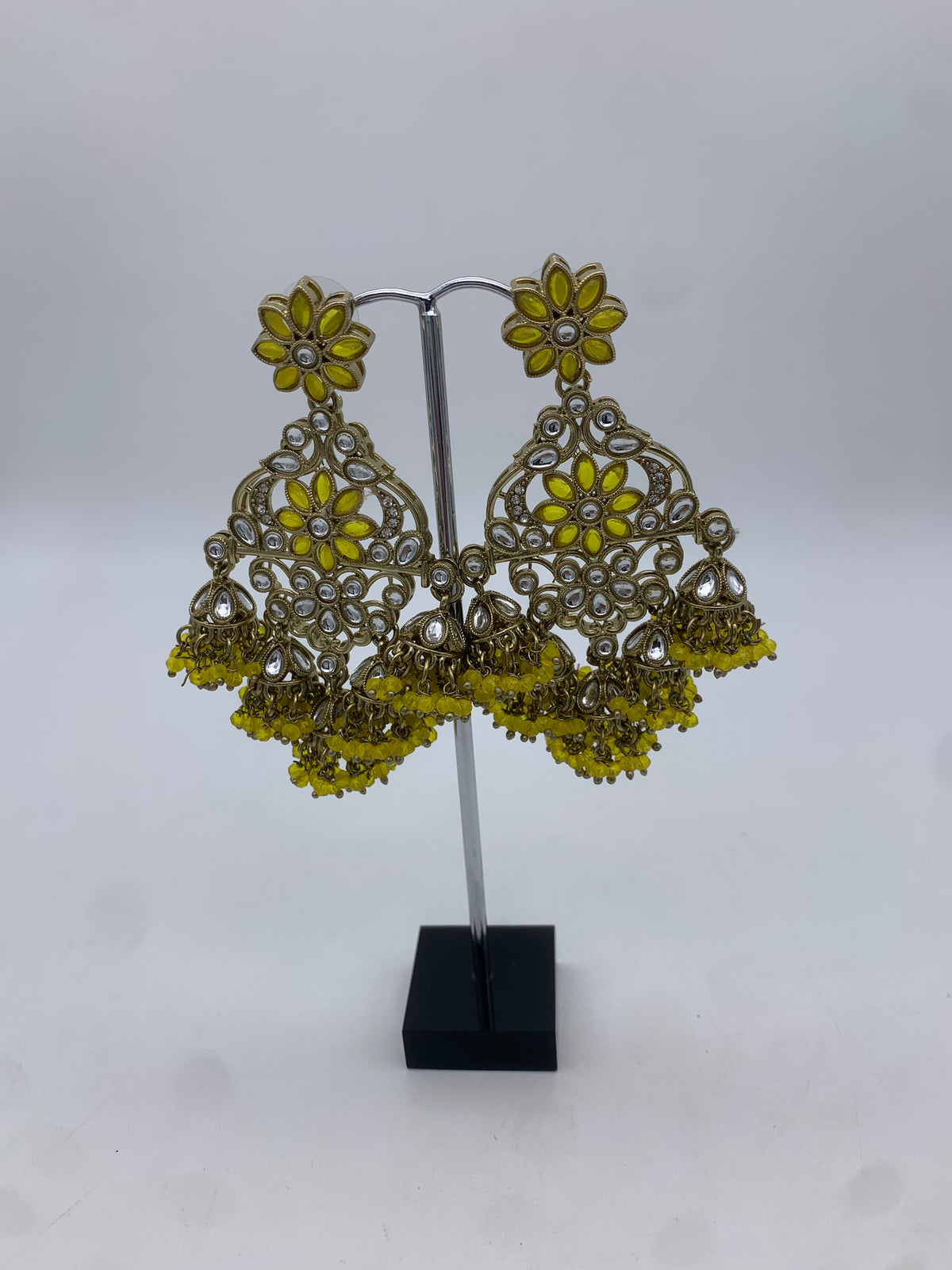 Gold and yellow earrings