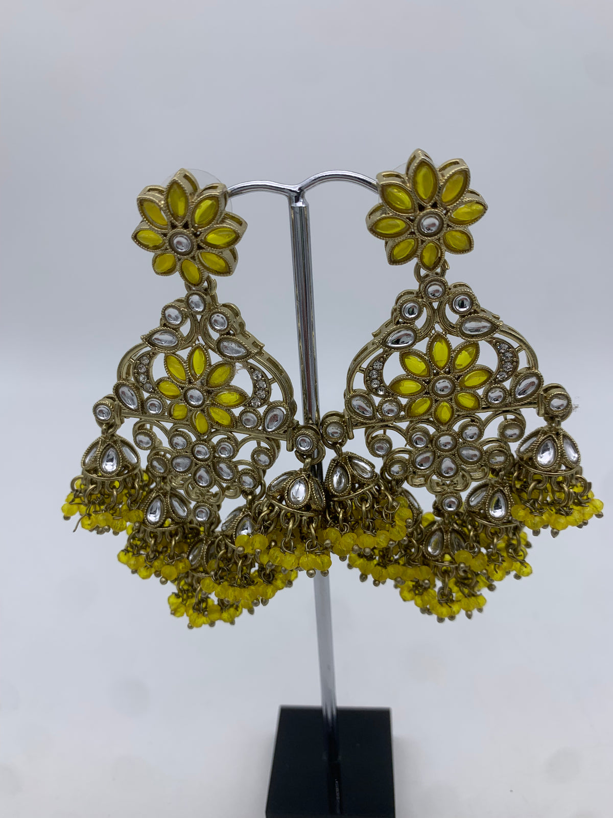 Gold and yellow earrings