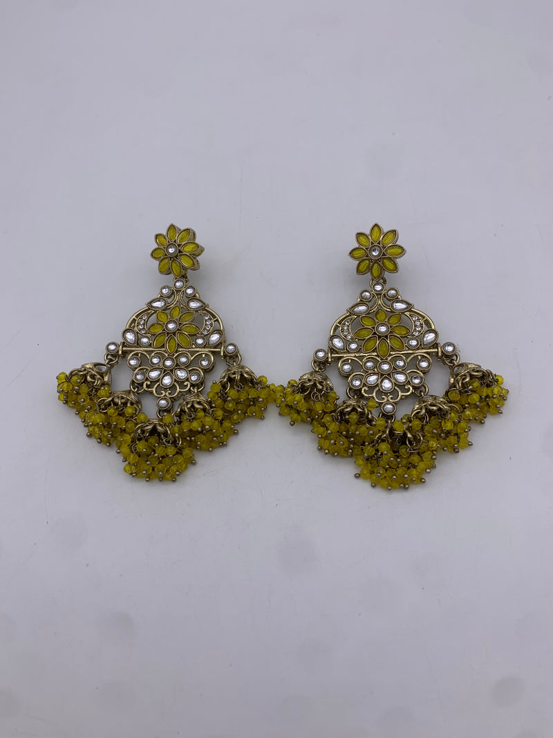 Gold and yellow earrings