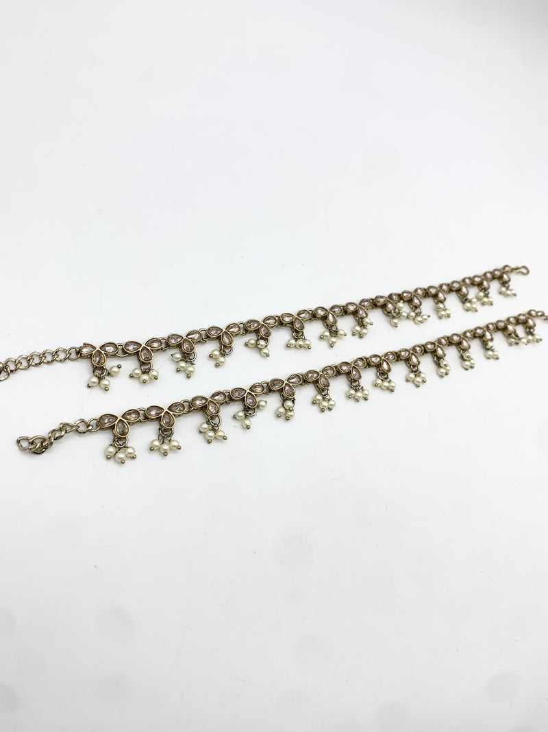 AM401 Gold Anklets polki