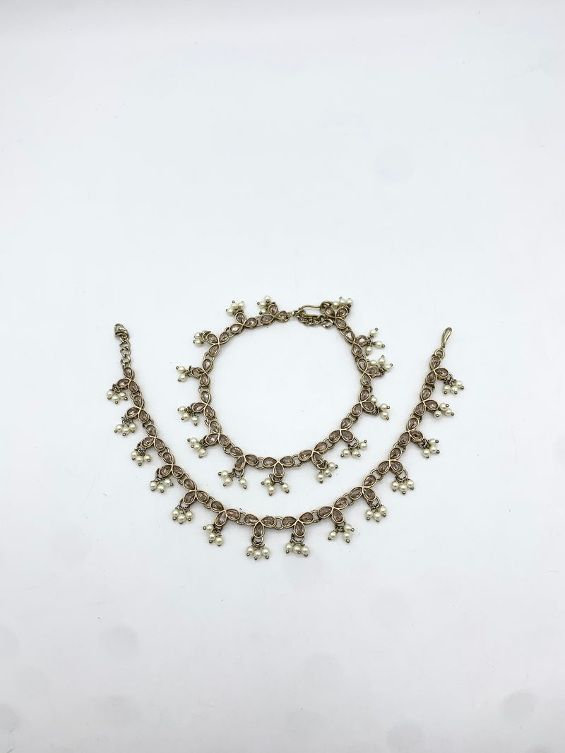 AM401 Gold Anklets polki