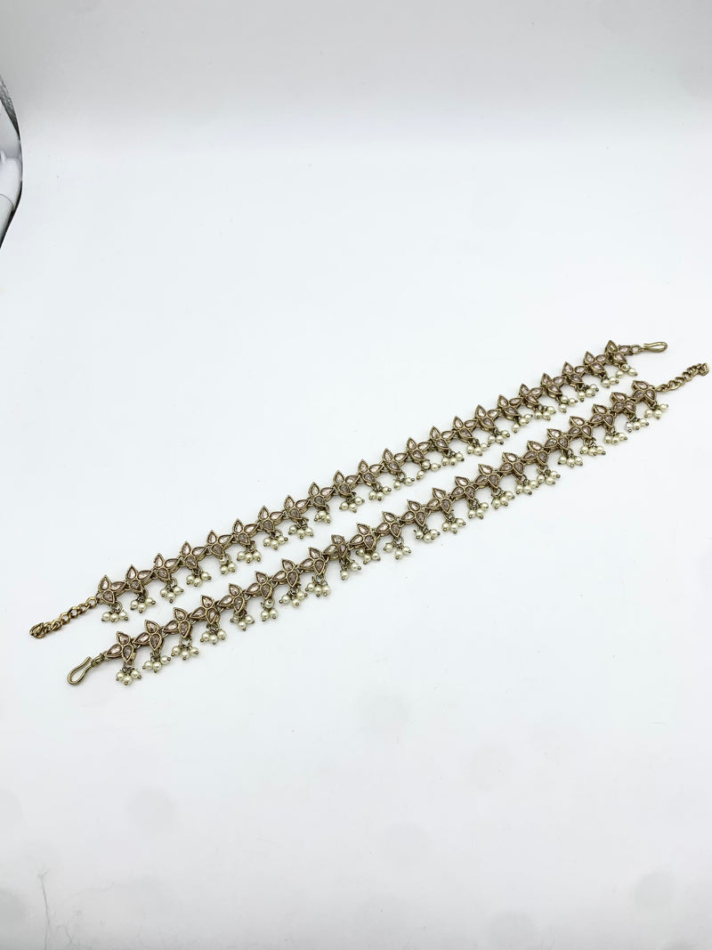 AM 402 Gold Anklets polki