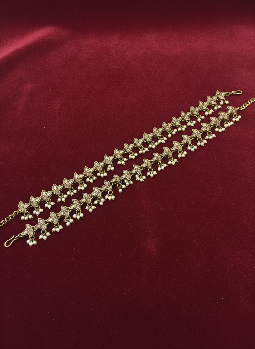 AM 402 Gold Anklets polki