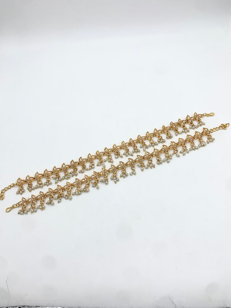 AM402 Gold anklets polki