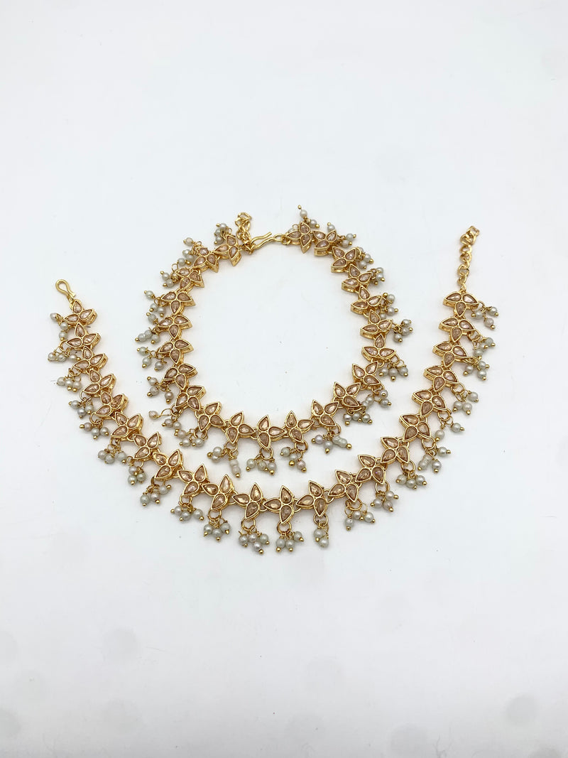 AM402 Gold anklets polki