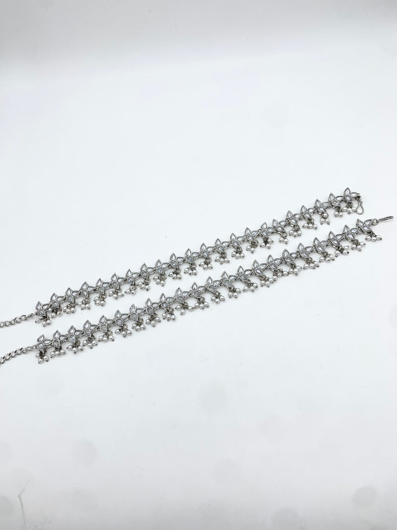AM402 Silver necklace polki