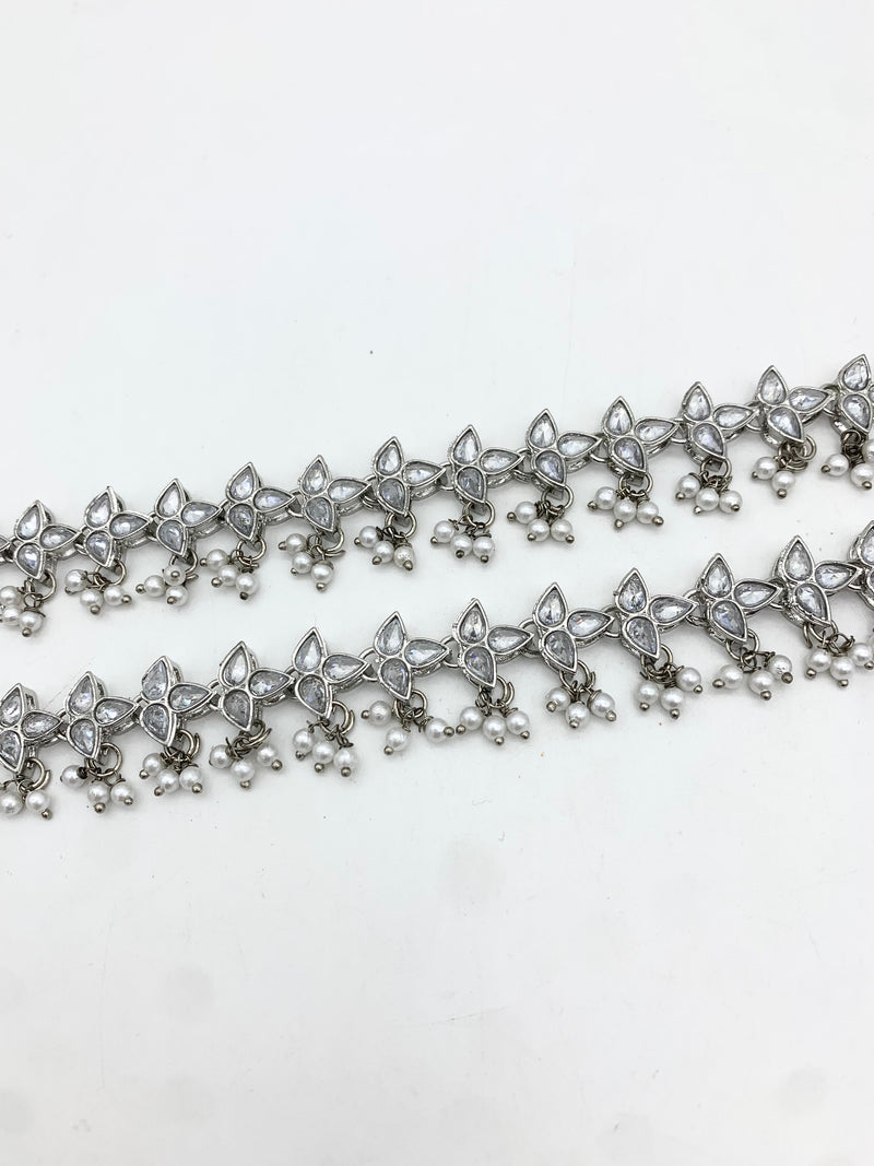 AM402 Silver necklace polki