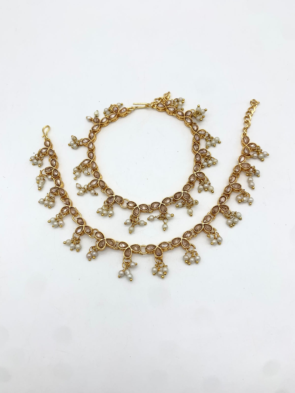 AM401 Gold anklets polki